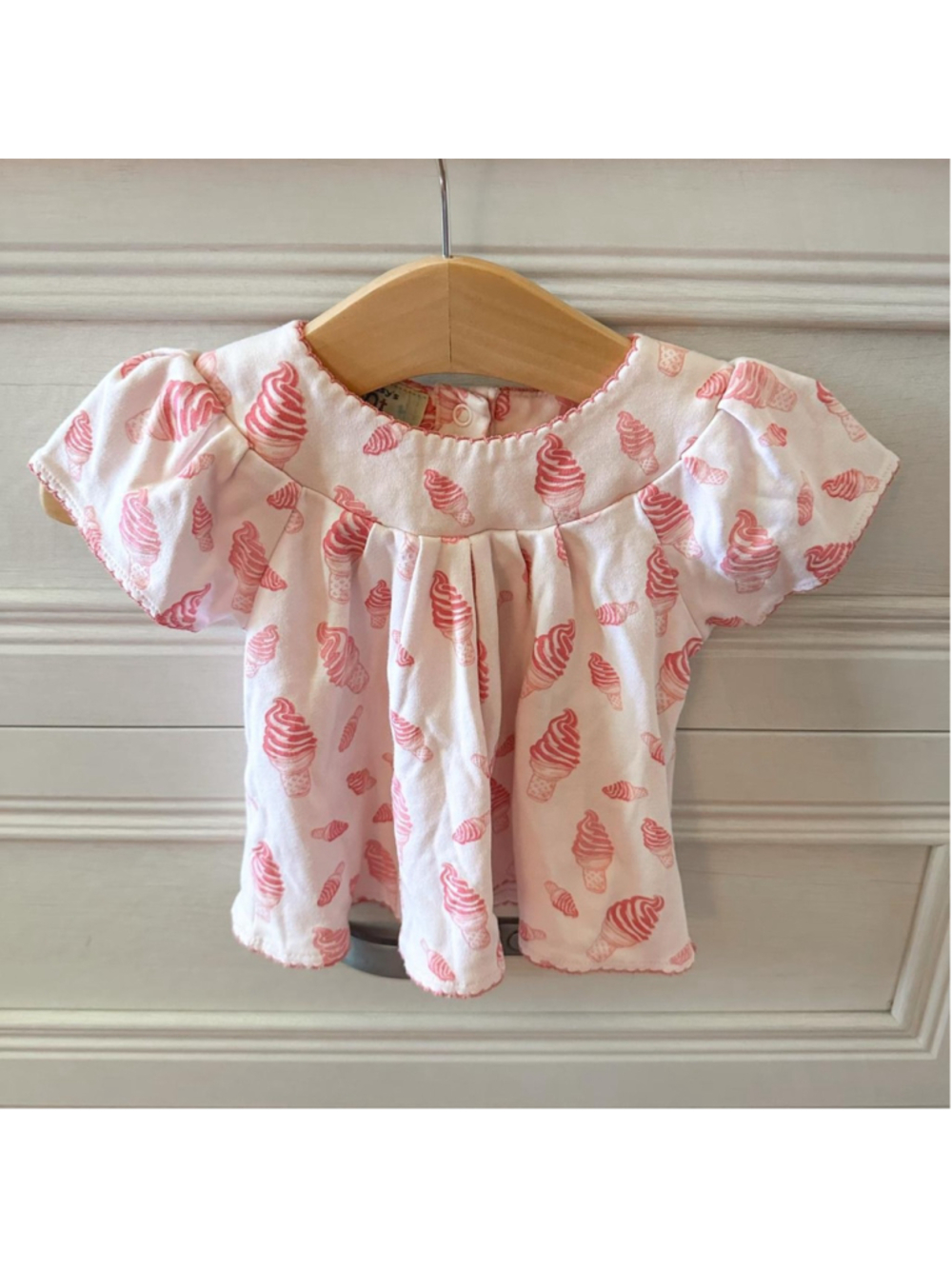 Kissy Kissy's pink seashell print baby top in size 6-9 months #babyfashion #ice